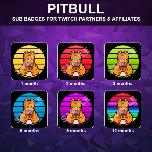 Pitbull Twitch Sub Badges