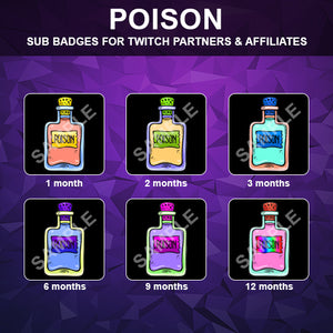 Poison Twitch Sub Badges