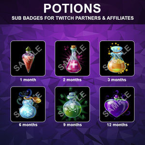 Potions Twitch Sub Badges
