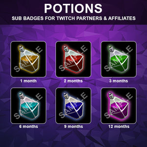 Potions Twitch Sub Badges