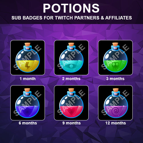 Bottles Twitch Sub Badges