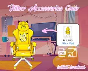 Vtuber Accessory Cute Gaming yellow Chair
