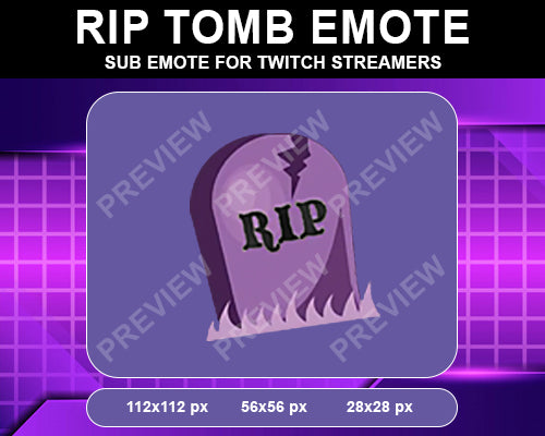 Rip Tomb Twitch Sub Emote