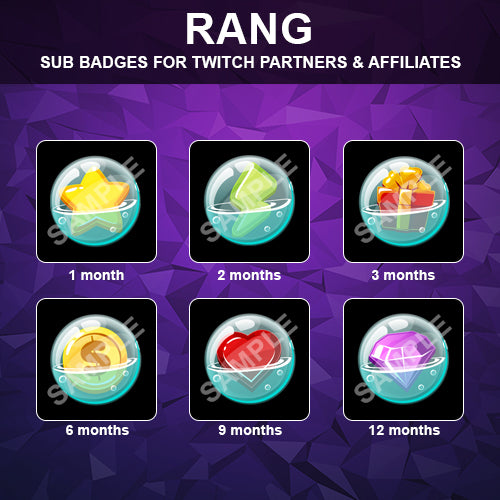 Rang Twitch Sub Badges