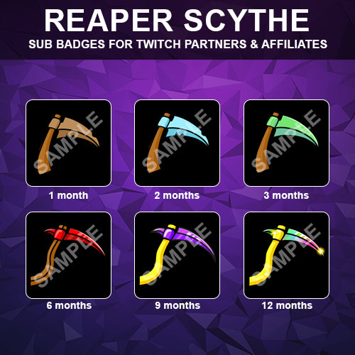 Reaper Scythe Twitch Sub Badges