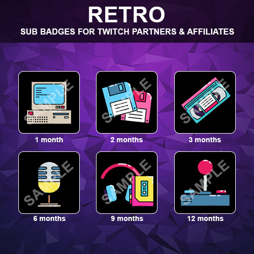 Retro Twitch Sub Badges