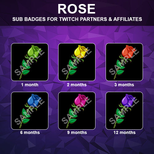 Rose Twitch Sub Badges