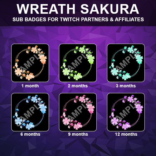 Sakura Twitch Sub Badges