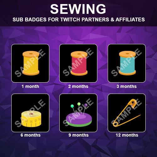 Sewing Twitch Sub Badges
