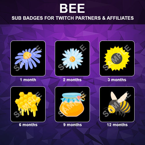 Bee Twitch Sub Badges