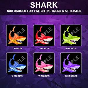 Shark Twitch Sub Badges