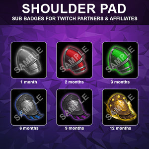 Shoulder Pads Twitch Sub Badges