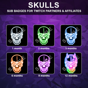 Skull Twitch Sub Badges