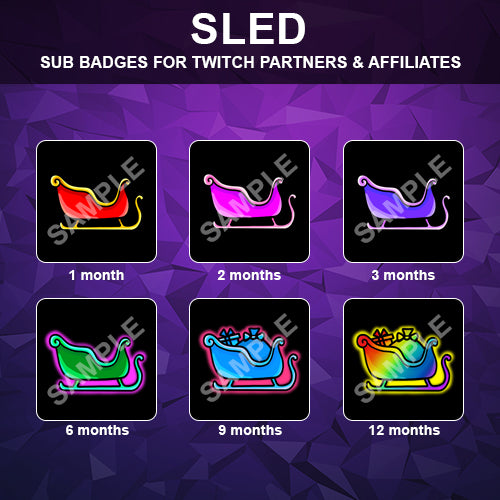Sled Twitch Sub Badges