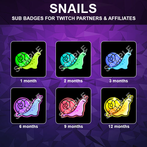 Snail Twitch Sub Badges