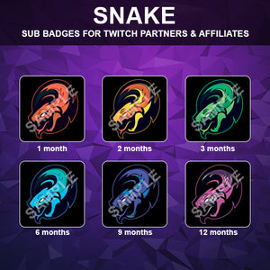Snake Twitch Sub Badges