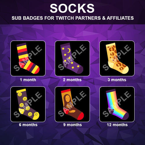 Socks Twitch Sub Badges