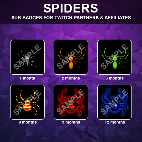Spiders Twitch Sub Badges