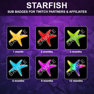 Starfish Twitch Sub Badges
