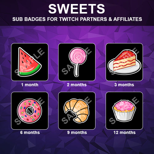 Sweets Twitch Sub Badges