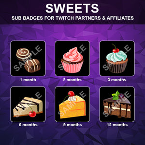 Sweets Twitch Sub Badges