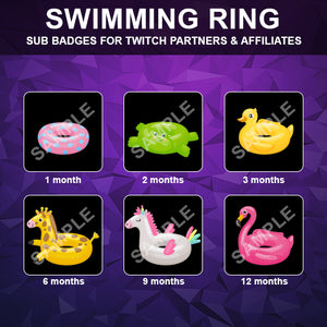 Swimming Ring Twitch Sub Badges