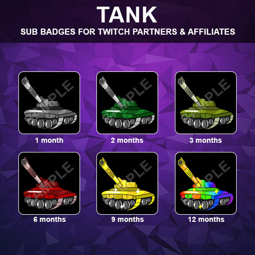 Tank Twitch Sub Badges - streamintro.com
