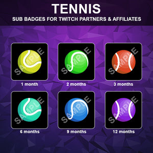 Tennis Ball Twitch Sub Badges
