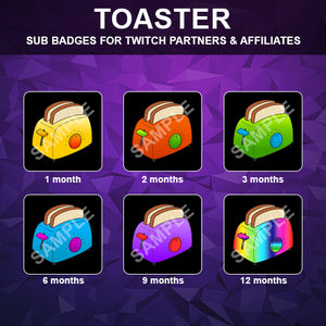 Toaster Twitch Sub Badges