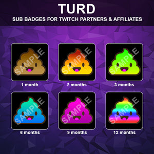 Turd Twitch Sub Badges