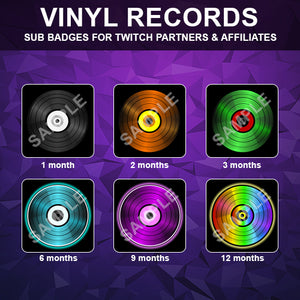 Vinyl Record Twitch Sub Badges