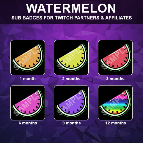 Watermelon Twitch Sub Badges