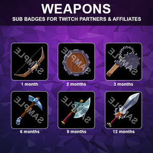 Weapons Twitch Sub Badges