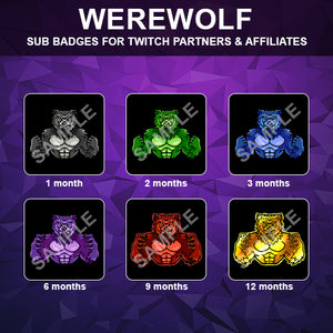 Werewolf Twitch Sub Badges