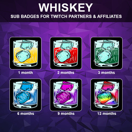 Whiskey Twitch Sub Badges