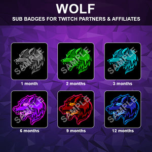 Wolf Twitch Sub Badges