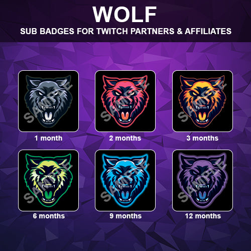 Wolf Twitch Sub Badges