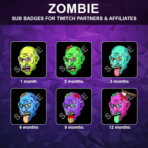Zombie Twitch Sub Badges