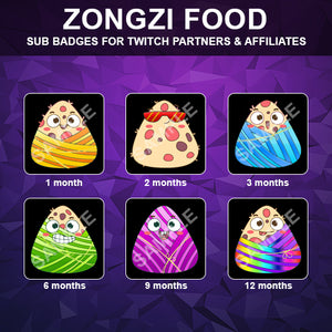 Zongzi Food Twitch Sub Badges