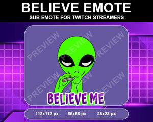 Believe Me Twitch Sub Emote - streamintro.com
