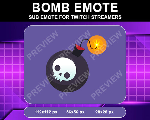 Bomb Twitch Sub Emote
