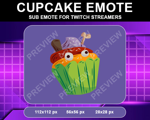 Cupcake Twitch Sub Emote