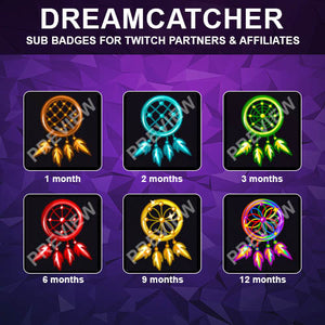 Dreamcatcher Twitch Sub Badges - streamintro.com