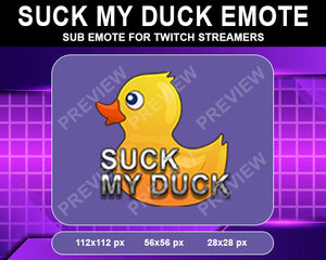 Duck Suck Twitch Sub Emote - streamintro.com