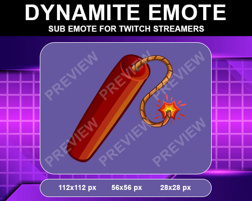 Dynamite Twitch Sub Emote - streamintro.com