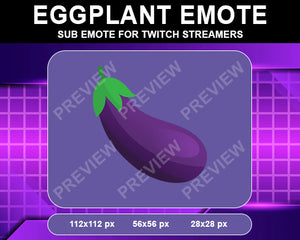 Eggplant Twitch Sub Emote