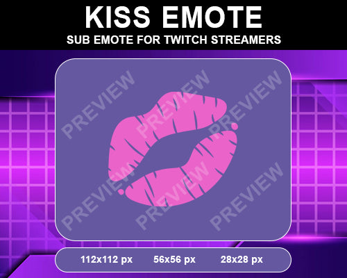 Kiss Twitch Sub Emote