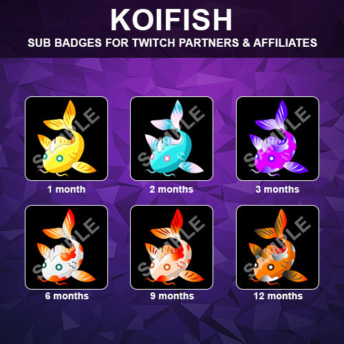 Koifish Twitch Sub Badges - streamintro.com