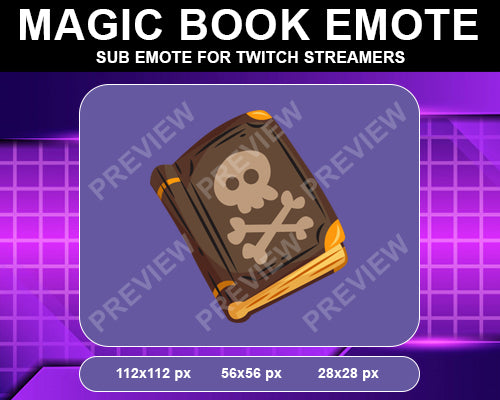 Magic Book Twitch Sub Emote