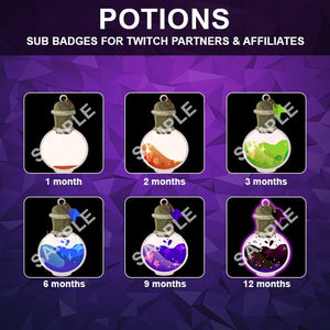 Potions Twitch Sub Badges - streamintro.com